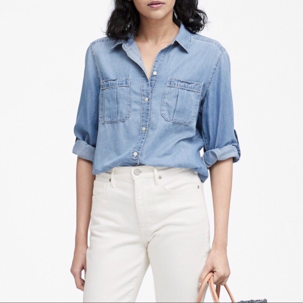 Banana Republic Soft Blue Jean Shirt